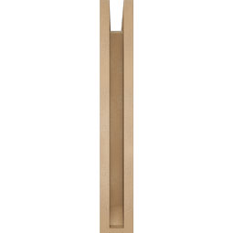 Ekena Millwork - BKTUR0352X20X24THR06RCPR - Timberthane Faux Wood Thorton Style Bracket w/ Offset Brace, Slat Ends, 3 1/2"W x 20"D x 24"H, Primed Tan