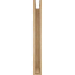 Ekena Millwork - BKTUR0352X20X28THR06RCPR - Timberthane Faux Wood Thorton Style Bracket w/ Offset Brace, Slat Ends, 3 1/2"W x 20"D x 28"H, Primed Tan