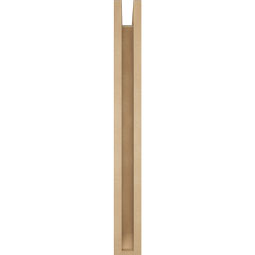 Ekena Millwork - BKTUR0352X20X32THR06RCPR - Timberthane Faux Wood Thorton Style Bracket w/ Offset Brace, Slat Ends, 3 1/2"W x 20"D x 32"H, Primed Tan