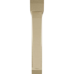 Ekena Millwork - BKTUR0352X22X22THR06RCPR - Timberthane Faux Wood Thorton Style Bracket w/ Offset Brace, Slat Ends, 3 1/2"W x 22"D x 22"H, Primed Tan