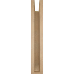 Ekena Millwork - BKTUR0352X22X22THR06RCPR - Timberthane Faux Wood Thorton Style Bracket w/ Offset Brace, Slat Ends, 3 1/2"W x 22"D x 22"H, Primed Tan