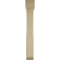 Ekena Millwork - BKTUR0352X22X26THR06RCPR - Timberthane Faux Wood Thorton Style Bracket w/ Offset Brace, Slat Ends, 3 1/2"W x 22"D x 26"H, Primed Tan