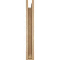 Ekena Millwork - BKTUR0352X22X26THR06RCPR - Timberthane Faux Wood Thorton Style Bracket w/ Offset Brace, Slat Ends, 3 1/2"W x 22"D x 26"H, Primed Tan