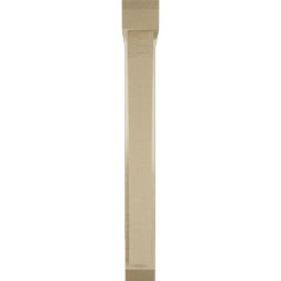 Ekena Millwork - BKTUR0352X22X30THR06RCPR - Timberthane Faux Wood Thorton Style Bracket w/ Offset Brace, Slat Ends, 3 1/2"W x 22"D x 30"H, Primed Tan