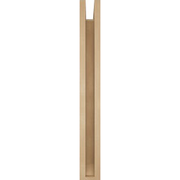 Ekena Millwork - BKTUR0352X22X30THR06RCPR - Timberthane Faux Wood Thorton Style Bracket w/ Offset Brace, Slat Ends, 3 1/2"W x 22"D x 30"H, Primed Tan