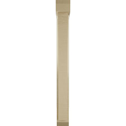 Ekena Millwork - BKTUR0352X22X34THR06RCPR - Timberthane Faux Wood Thorton Style Bracket w/ Offset Brace, Slat Ends, 3 1/2"W x 22"D x 34"H, Primed Tan