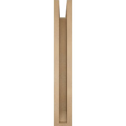Ekena Millwork - BKTUR0352X24X24THR06RCPR - Timberthane Faux Wood Thorton Style Bracket w/ Offset Brace, Slat Ends, 3 1/2"W x 24"D x 24"H, Primed Tan