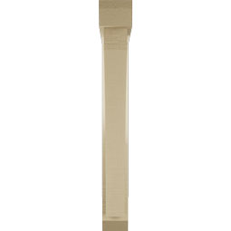 Ekena Millwork - BKTUR0352X24X28THR06RCPR - Timberthane Faux Wood Thorton Style Bracket w/ Offset Brace, Slat Ends, 3 1/2"W x 24"D x 28"H, Primed Tan