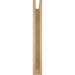 Ekena Millwork - BKTUR0352X24X28THR06RCPR - Timberthane Faux Wood Thorton Style Bracket w/ Offset Brace, Slat Ends, 3 1/2"W x 24"D x 28"H, Primed Tan