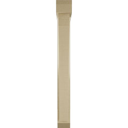 Ekena Millwork - BKTUR0352X24X32THR06RCPR - Timberthane Faux Wood Thorton Style Bracket w/ Offset Brace, Slat Ends, 3 1/2"W x 24"D x 32"H, Primed Tan