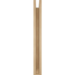 Ekena Millwork - BKTUR0352X24X32THR06RCPR - Timberthane Faux Wood Thorton Style Bracket w/ Offset Brace, Slat Ends, 3 1/2"W x 24"D x 32"H, Primed Tan