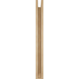 Ekena Millwork - BKTUR0352X24X36THR06RCPR - Timberthane Faux Wood Thorton Style Bracket w/ Offset Brace, Slat Ends, 3 1/2"W x 24"D x 36"H, Primed Tan