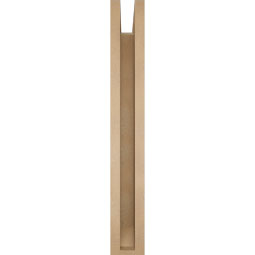 Ekena Millwork - BKTUR0352X26X26THR06RCPR - Timberthane Faux Wood Thorton Style Bracket w/ Offset Brace, Slat Ends, 3 1/2"W x 26"D x 26"H, Primed Tan