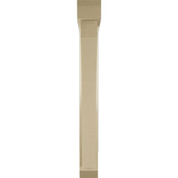 Ekena Millwork - BKTUR0352X26X30THR06RCPR - Timberthane Faux Wood Thorton Style Bracket w/ Offset Brace, Slat Ends, 3 1/2"W x 26"D x 30"H, Primed Tan
