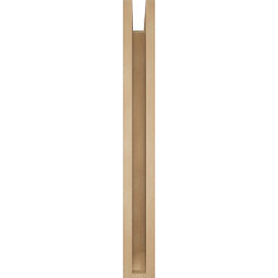 Ekena Millwork - BKTUR0352X26X30THR06RCPR - Timberthane Faux Wood Thorton Style Bracket w/ Offset Brace, Slat Ends, 3 1/2"W x 26"D x 30"H, Primed Tan