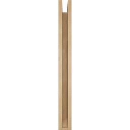 Ekena Millwork - BKTUR0352X26X34THR06RCPR - Timberthane Faux Wood Thorton Style Bracket w/ Offset Brace, Slat Ends, 3 1/2"W x 26"D x 34"H, Primed Tan