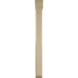 Ekena Millwork - BKTUR0352X26X38THR06RCPR - Timberthane Faux Wood Thorton Style Bracket w/ Offset Brace, Slat Ends, 3 1/2"W x 26"D x 38"H, Primed Tan