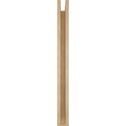 Ekena Millwork - BKTUR0352X26X38THR06RCPR - Timberthane Faux Wood Thorton Style Bracket w/ Offset Brace, Slat Ends, 3 1/2"W x 26"D x 38"H, Primed Tan