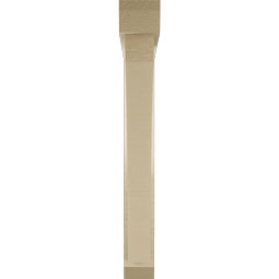 Ekena Millwork - BKTUR0352X28X28THR06RCPR - Timberthane Faux Wood Thorton Style Bracket w/ Offset Brace, Slat Ends, 3 1/2"W x 28"D x 28"H, Primed Tan
