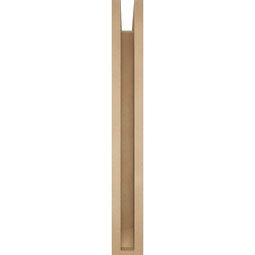 Ekena Millwork - BKTUR0352X28X28THR06RCPR - Timberthane Faux Wood Thorton Style Bracket w/ Offset Brace, Slat Ends, 3 1/2"W x 28"D x 28"H, Primed Tan
