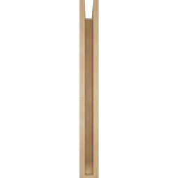 Ekena Millwork - BKTUR0352X28X32THR06RCPR - Timberthane Faux Wood Thorton Style Bracket w/ Offset Brace, Slat Ends, 3 1/2"W x 28"D x 32"H, Primed Tan