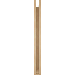 Ekena Millwork - BKTUR0352X28X36THR06RCPR - Timberthane Faux Wood Thorton Style Bracket w/ Offset Brace, Slat Ends, 3 1/2"W x 28"D x 36"H, Primed Tan