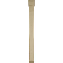 Ekena Millwork - BKTUR0352X28X40THR06RCPR - Timberthane Faux Wood Thorton Style Bracket w/ Offset Brace, Slat Ends, 3 1/2"W x 28"D x 40"H, Primed Tan