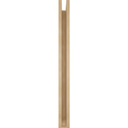 Ekena Millwork - BKTUR0352X28X40THR06RCPR - Timberthane Faux Wood Thorton Style Bracket w/ Offset Brace, Slat Ends, 3 1/2"W x 28"D x 40"H, Primed Tan