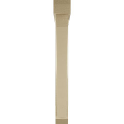 Ekena Millwork - BKTUR0352X30X30THR06RCPR - Timberthane Faux Wood Thorton Style Bracket w/ Offset Brace, Slat Ends, 3 1/2"W x 30"D x 30"H, Primed Tan