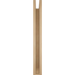 Ekena Millwork - BKTUR0352X30X30THR06RCPR - Timberthane Faux Wood Thorton Style Bracket w/ Offset Brace, Slat Ends, 3 1/2"W x 30"D x 30"H, Primed Tan