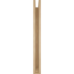 Ekena Millwork - BKTUR0352X30X34THR06RCPR - Timberthane Faux Wood Thorton Style Bracket w/ Offset Brace, Slat Ends, 3 1/2"W x 30"D x 34"H, Primed Tan