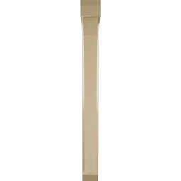 Ekena Millwork - BKTUR0352X30X36THR06RCPR - Timberthane Faux Wood Thorton Style Bracket w/ Offset Brace, Slat Ends, 3 1/2"W x 30"D x 36"H, Primed Tan