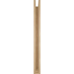 Ekena Millwork - BKTUR0352X30X38THR06RCPR - Timberthane Faux Wood Thorton Style Bracket w/ Offset Brace, Slat Ends, 3 1/2"W x 30"D x 38"H, Primed Tan