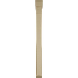 Ekena Millwork - BKTUR0352X30X42THR06RCPR - Timberthane Faux Wood Thorton Style Bracket w/ Offset Brace, Slat Ends, 3 1/2"W x 30"D x 42"H, Primed Tan