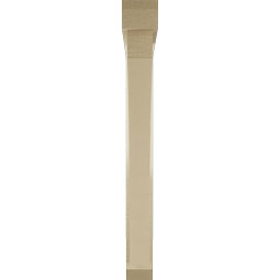 Ekena Millwork - BKTUR0352X32X32THR06RCPR - Timberthane Faux Wood Thorton Style Bracket w/ Offset Brace, Slat Ends, 3 1/2"W x 32"D x 32"H, Primed Tan
