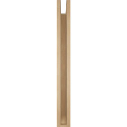 Ekena Millwork - BKTUR0352X32X32THR06RCPR - Timberthane Faux Wood Thorton Style Bracket w/ Offset Brace, Slat Ends, 3 1/2"W x 32"D x 32"H, Primed Tan