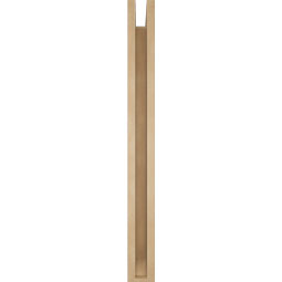 Ekena Millwork - BKTUR0352X32X36THR06RCPR - Timberthane Faux Wood Thorton Style Bracket w/ Offset Brace, Slat Ends, 3 1/2"W x 32"D x 36"H, Primed Tan