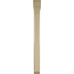 Ekena Millwork - BKTUR0352X32X38THR06RCPR - Timberthane Faux Wood Thorton Style Bracket w/ Offset Brace, Slat Ends, 3 1/2"W x 32"D x 38"H, Primed Tan