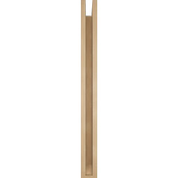 Ekena Millwork - BKTUR0352X32X38THR06RCPR - Timberthane Faux Wood Thorton Style Bracket w/ Offset Brace, Slat Ends, 3 1/2"W x 32"D x 38"H, Primed Tan