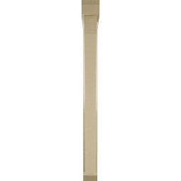 Ekena Millwork - BKTUR0352X32X40THR06RCPR - Timberthane Faux Wood Thorton Style Bracket w/ Offset Brace, Slat Ends, 3 1/2"W x 32"D x 40"H, Primed Tan