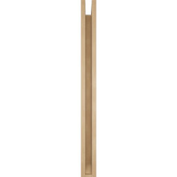 Ekena Millwork - BKTUR0352X32X40THR06RCPR - Timberthane Faux Wood Thorton Style Bracket w/ Offset Brace, Slat Ends, 3 1/2"W x 32"D x 40"H, Primed Tan