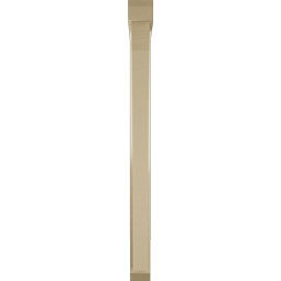 Ekena Millwork - BKTUR0352X32X44THR06RCPR - Timberthane Faux Wood Thorton Style Bracket w/ Offset Brace, Slat Ends, 3 1/2"W x 32"D x 44"H, Primed Tan