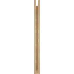 Ekena Millwork - BKTUR0352X32X44THR06RCPR - Timberthane Faux Wood Thorton Style Bracket w/ Offset Brace, Slat Ends, 3 1/2"W x 32"D x 44"H, Primed Tan