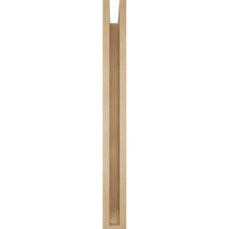 Ekena Millwork - BKTUR0352X34X34THR06RCPR - Timberthane Faux Wood Thorton Style Bracket w/ Offset Brace, Slat Ends, 3 1/2"W x 34"D x 34"H, Primed Tan