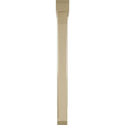 Ekena Millwork - BKTUR0352X34X38THR06RCPR - Timberthane Faux Wood Thorton Style Bracket w/ Offset Brace, Slat Ends, 3 1/2"W x 34"D x 38"H, Primed Tan