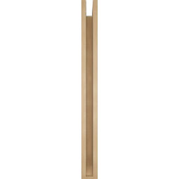 Ekena Millwork - BKTUR0352X34X38THR06RCPR - Timberthane Faux Wood Thorton Style Bracket w/ Offset Brace, Slat Ends, 3 1/2"W x 34"D x 38"H, Primed Tan