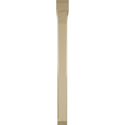 Ekena Millwork - BKTUR0352X34X40THR06RCPR - Timberthane Faux Wood Thorton Style Bracket w/ Offset Brace, Slat Ends, 3 1/2"W x 34"D x 40"H, Primed Tan