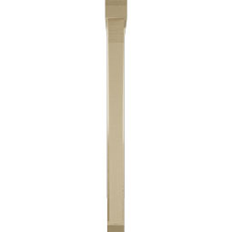 Ekena Millwork - BKTUR0352X34X42THR06RCPR - Timberthane Faux Wood Thorton Style Bracket w/ Offset Brace, Slat Ends, 3 1/2"W x 34"D x 42"H, Primed Tan