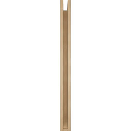 Ekena Millwork - BKTUR0352X34X42THR06RCPR - Timberthane Faux Wood Thorton Style Bracket w/ Offset Brace, Slat Ends, 3 1/2"W x 34"D x 42"H, Primed Tan