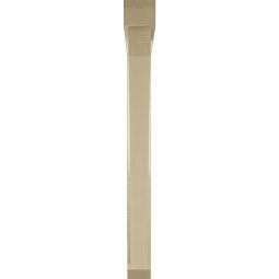 Ekena Millwork - BKTUR0352X36X36THR06RCPR - Timberthane Faux Wood Thorton Style Bracket w/ Offset Brace, Slat Ends, 3 1/2"W x 36"D x 36"H, Primed Tan